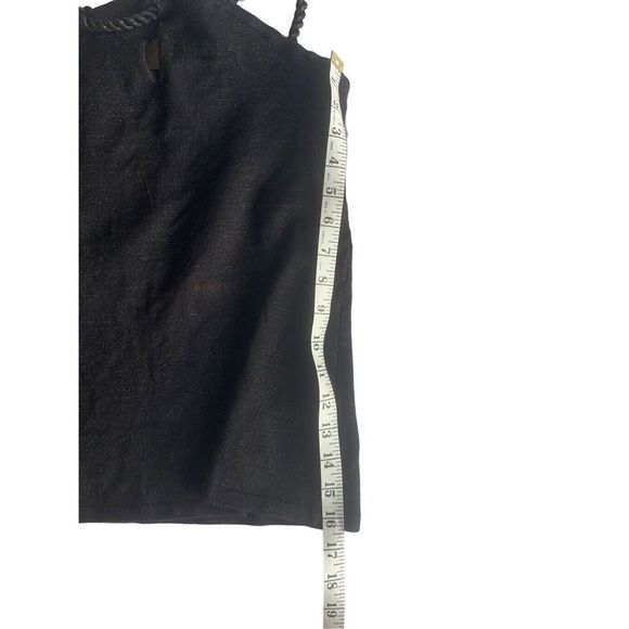 New Worth Halter Top Women’s Large Black Silk Spandex Summer Causal Ladies - Picture 6 of 8